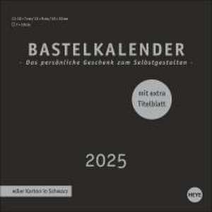 Premium-Bastelkalender schwarz klein 2025 de Heye