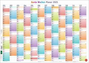 Bunte Wochen Posterplaner 2025