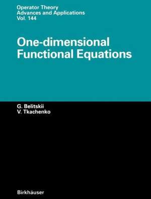 One-dimensional Functional Equations de Genrich Belitskii