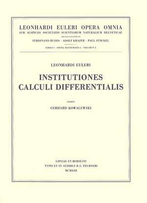 Institutiones calculi differentialis de Leonhard Euler