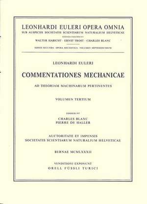 Commentationes mechanicae et astronomicae ad physicam pertinentes de Leonhard Euler