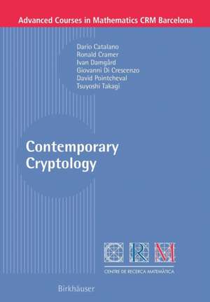 Contemporary Cryptology de Dario Catalano