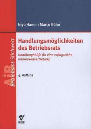 Handlungsmöglichkeiten des Betriebsrats de Ingo Hamm