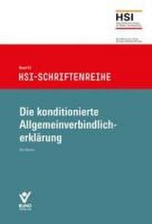 Die konditionierte Allgemeinverbindlicherklärung de Hugo-Sinzheimer-Institut für Arbeits- und Sozialrecht