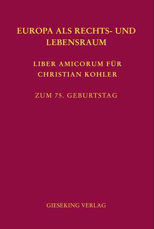 Europa als Rechts- und Lebensraum de Burkhard Hess