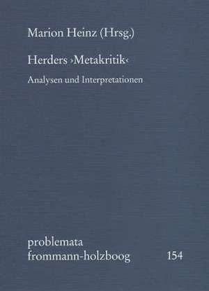 Herders >Metakritik< de Marion Heinz