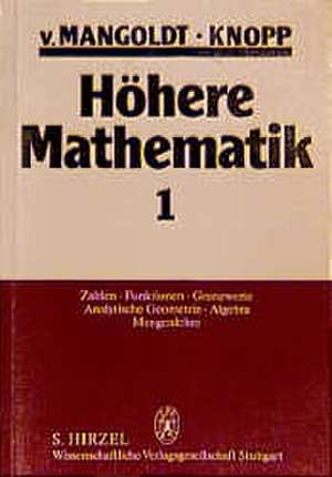 Höhere Mathematik I/IV de Hans von Mangoldt