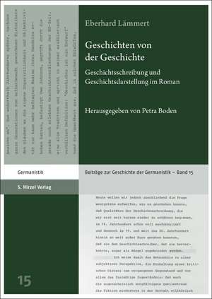 Geschichten von der Geschichte de Eberhard Lämmert