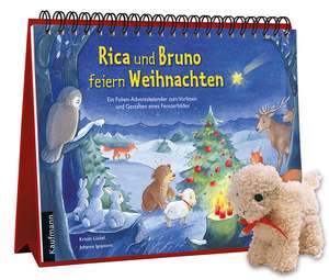 Rica und Bruno feiern Weihnachten. Mit einem Stoffschaf de Kristin Lückel