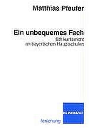 Ein unbequemes Fach de Matthias Pfeufer