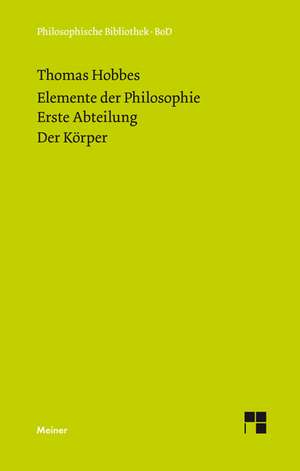 Elemente Der Philosophie: Thomas Von Aquin Und Die Scholastik de Thomas Hobbes