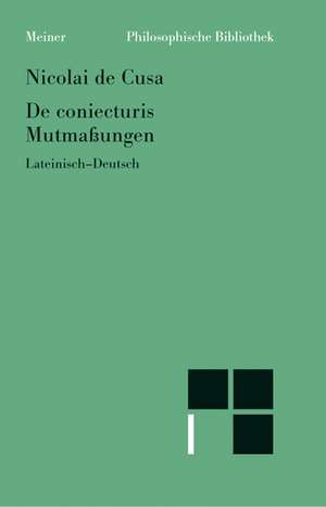 Mutmaßungen (De coniecturis) de Josef Koch