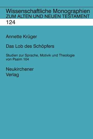 Das Lob des Schöpfers de Annette Krüger