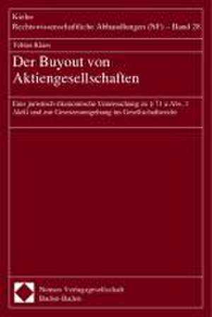 Der Buyout von Aktiengesellschaften