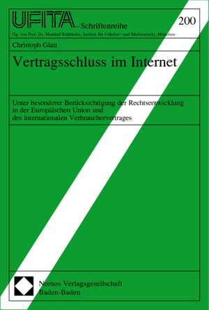 Vertragsabschluss im Internet de Christoph Glatt