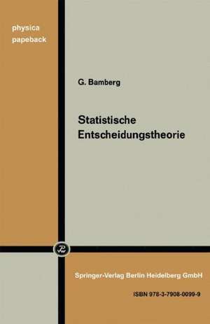 Statistische Entscheidungstheorie de G. Bamberg