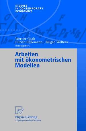 Arbeiten mit ökonometrischen Modellen de Werner Gaab