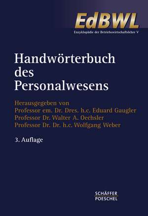 Handwörterbuch des Personalwesens de Eduard Gaugler