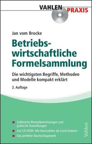 Betriebswirtschaftliche Formelsammlung de Jan VomBrocke