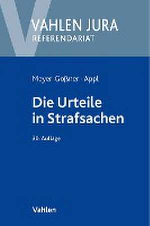 Die Urteile in Strafsachen de Ekkehard Appl