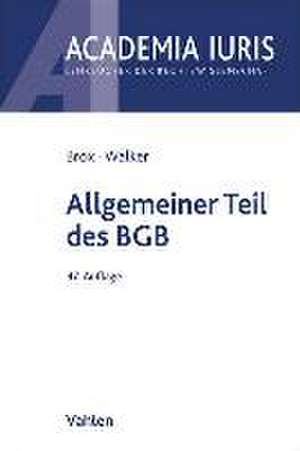 Allgemeiner Teil des BGB de Hans Brox