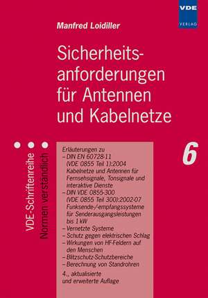 Sicherheitsanforderungen für Antennen und Kabelnetze de Manfred Loidiller