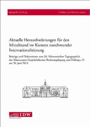 Aktuelle Herausforderungen für den Mittelstand im Kontext zunehmender Internationalisierung de Jörg Baetge