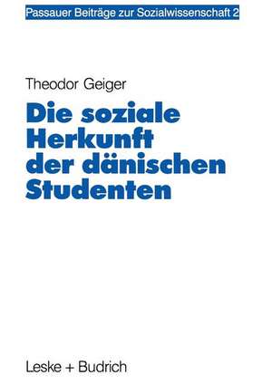 Die soziale Herkunft der dänischen Studenten de Theodor Geiger