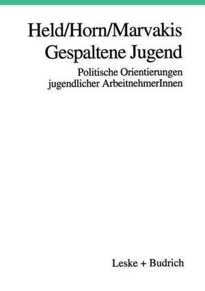 Gespaltene Jugend: Politische Orientierungen jugendlicher ArbeitnehmerInnen de Josef Held