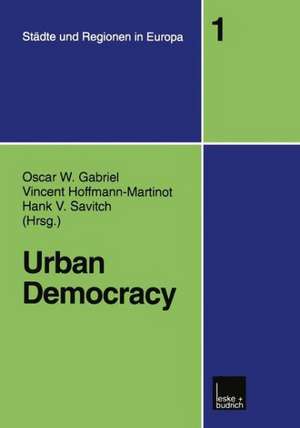 Urban Democracy de Oscar W. Gabriel