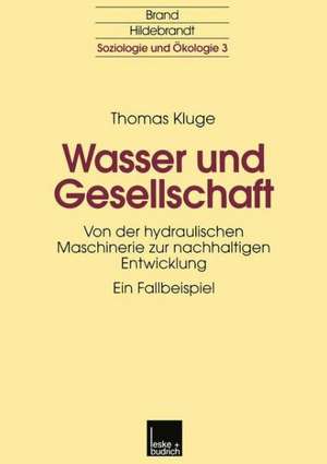 Wasser und Gesellschaft: Von der hydraulischen Maschinerie zur nachhaltigen Entwicklung de Thomas Kluge