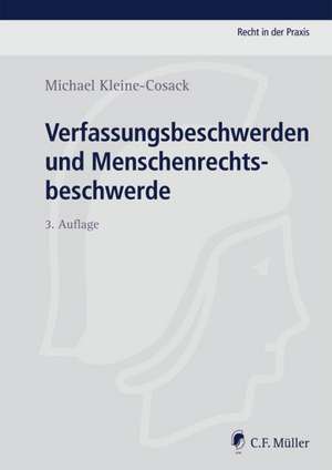 Verfassungsbeschwerden und Menschenrechtsbeschwerde de Michael Kleine-Cosack