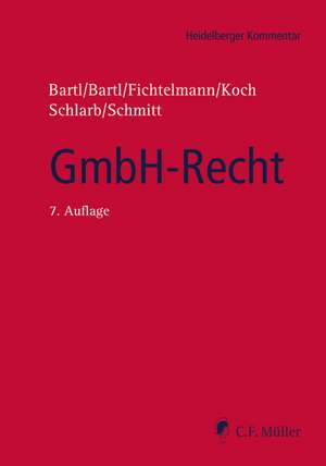 GmbH-Recht de Harald Bartl