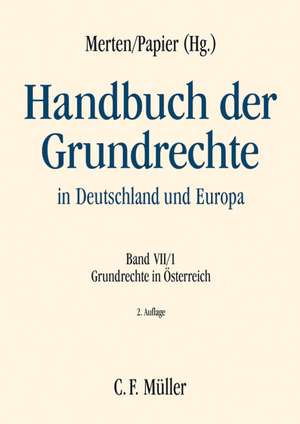 Handbuch der Grundrechte in Deutschland und Europa VII/1: de Gerhard Baumgartner