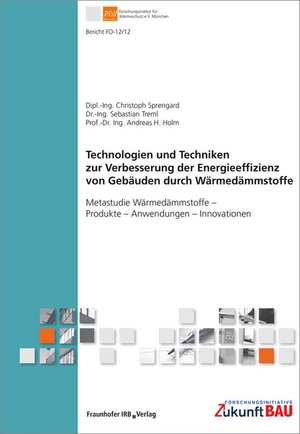 Technologien und Techniken zur Verbesserung der Energieeffizienz von Gebäuden durch Wärmedämmstoffe de Christoph Sprengard