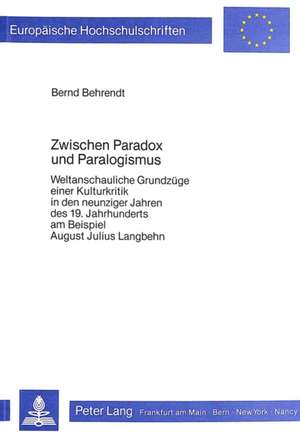 Zwischen Paradox Und Paralogismus