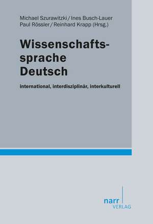 Wissenschaftssprache Deutsch de Michael Busch-Lauer Szurawitzki