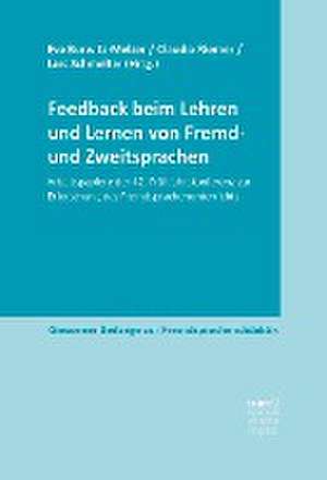 Feedback beim Lehren und Lernen von Fremd- und Zweitsprachen de Eva Burwitz-Melzer