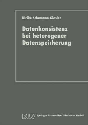 Datenkonsistenz bei heterogener Datenspeicherung: Konzept und prototypische Realisierung de Ulrike Schumann-Giesler