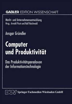 Computer und Produktivität: Das Produktivitätsparadoxon der Informationstechnologie de Ansgar Gründler