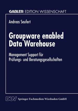 Groupware enabled Data Warehouse: Management Support für Prüfungs- und Beratungsgesellschaften de Andreas Seufert