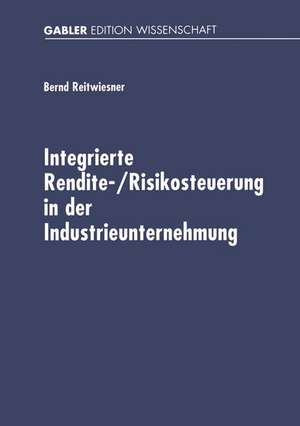 Integrierte Rendite-/Risikosteuerung in der Industrieunternehmung: Betriebswirtschaftliche Konzeption und Umsetzung auf der Basis von Standardsoftware de Bernd Reitwiesner