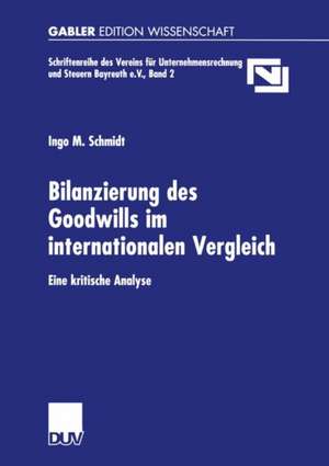 Bilanzierung des Goodwills im internationalen Vergleich: Eine kritische Analyse de Ingo M. Schmidt