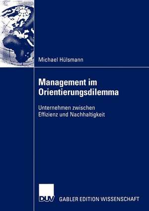 Management im Orientierungsdilemma: Unternehmen zwischen Effizienz und Nachhaltigkeit de Michael Hülsmann