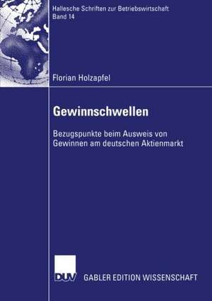 Gewinnschwellen: Bezugspunkte beim Ausweis von Gewinnen am deutschen Aktienmarkt de Florian Holzapfel