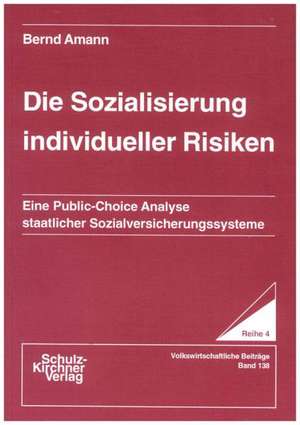 Die Sozialisierung individueller Risiken de Bernd Amann