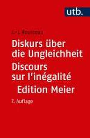 Diskurs über die Ungleichheit Discours sur l'inégalité de Jean Jaques Rousseau