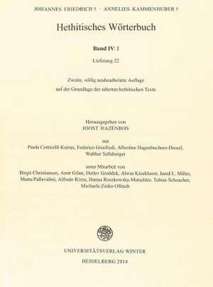 Hethitisches Worterbuch / Band IV: I de Johannes Friedrich