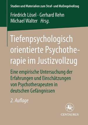 Tiefenpsychologisch orientierte Psychotherapie im Justizvollzug: Eine empirische Untersuchung der Erfahrungen und Einschätzungen von Psychotherapeuten in deutschen Gefängnissen de Willi Pecher