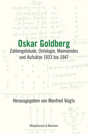 Oskar Goldberg de Manfred Voigts